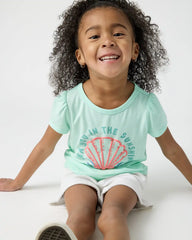 Sparkling Seas Puff Sleeve Tee