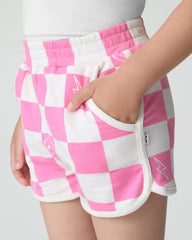 Cheery Checks Pink Dolphin Shorts