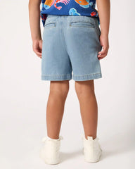 Light Blue Denim Chino Shorts