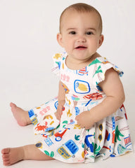 Ciao Bella Flutter Twirl Dress with Bodysuit