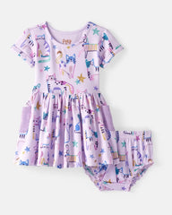 Whiskers & Wags Patch Pocket Dress with Bloomer