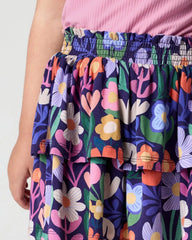 Wild Garden Tiered Skort