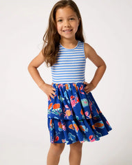 Tidepool Party Tiered Dress