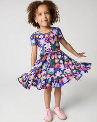 Wild Garden Ruffle Twirl Dress