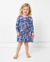 Dusk Blooms Bow Back Skater Dress