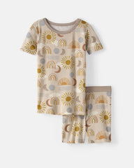 Desert Sunrise Two-Piece Short Sleeve & Shorts Pajama Set