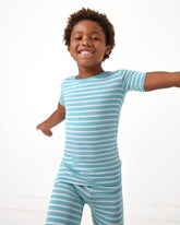 Dockside Stripe Two-Piece Short Sleeve & Shorts Pajama Set