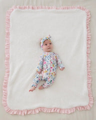 Prima Pink Ribbed Ruffle Mini Cloud Blanket®