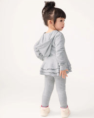 Light Heather Gray Peplum Hoodie