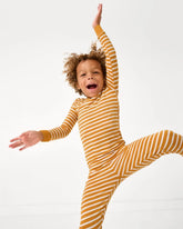 Marigold Stripe Two-Piece Pajama Set