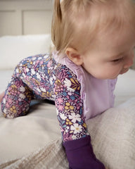 Misty Lavender Ribbed Ruffle Bib