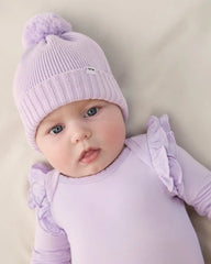 Misty Lavender Sweater Beanie Hat