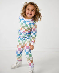 Ombre Cheery Checks Crewneck Sweatshirt