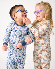 Kaleidoscope Dreams Ribbed Two-Piece Pajama Set