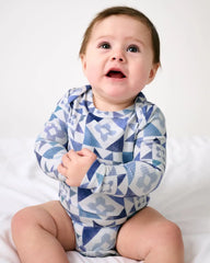 Patchwork Indigo Ribbed Bodysuit