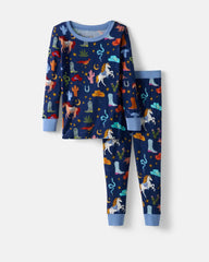 Blue Rancher Roundup Two-Piece Pajama Set