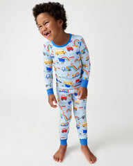 Rainbow Trucks Two-Piece Pajama Set