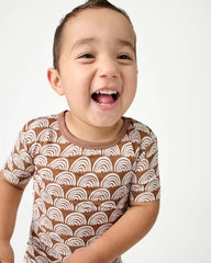 Rust Rainbows Two-Piece Short Sleeve & Shorts Pajama Set
