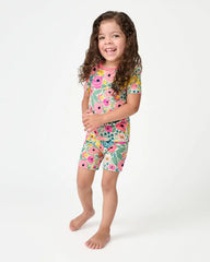 Secret Garden Two-Piece Short Sleeve & Shorts Pajama Set