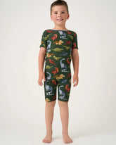 Roar & Explore Green Two-Piece Short Sleeve & Shorts Pajama Set