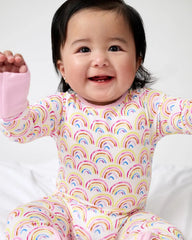 Pastel Rainbows Crescent Zippy