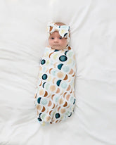 Luna Neutral Swaddle & Luxe Bow Headband Set