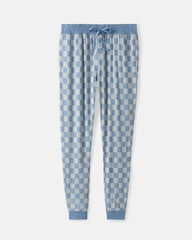 Dusk Blue Checks Women's Pajama Pants