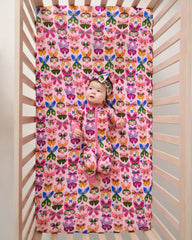Flutter Garden Fitted Crib Sheet