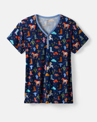 Blue Rancher Roundup Women's Short Sleeve Pajama Top