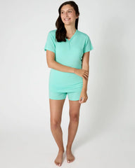 Ocean Mist Women's Short Sleeve Pajama Top