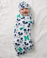 Disney Varsity Mickey Mouse Swaddle & Beanie Set