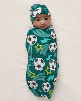 Soccer Stars Swaddle & Beanie Set