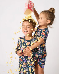 Movie Marathon Two-Piece Short Sleeve & Shorts Pajama Set