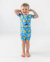 Splish Splash Two-Piece Short Sleeve & Shorts Pajama Set
