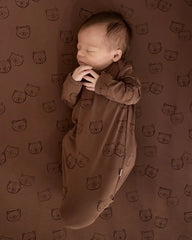Teddy Tracks Fitted Crib Sheet