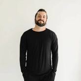 Black Men's Pajama Top
