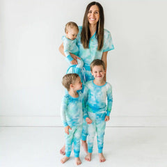 Tidepool Watercolor Women's Short Sleeve Pajama Top