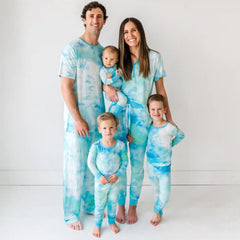 Tidepool Watercolor Women's Short Sleeve Pajama Top