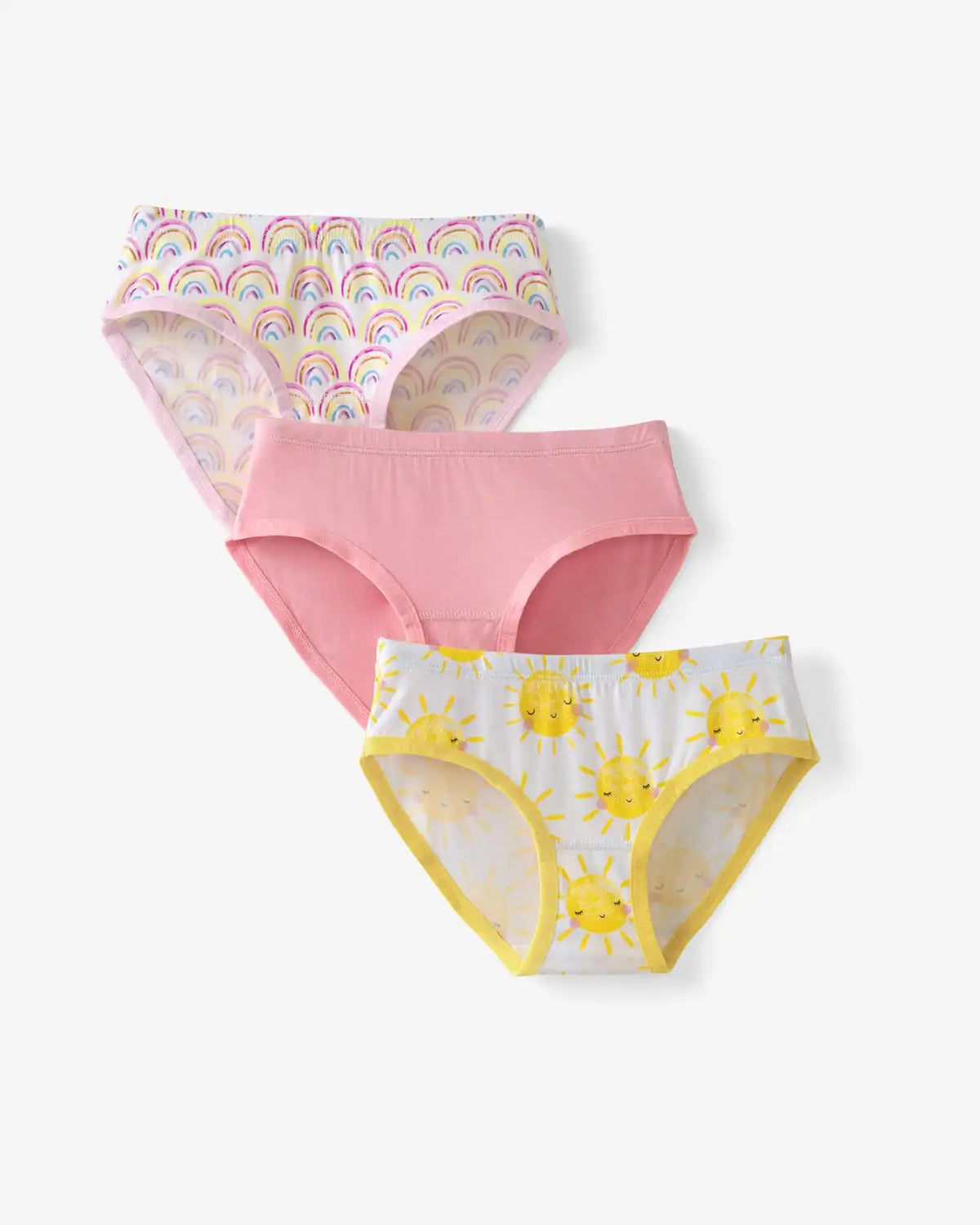 Rainbows & Sunshine Girl's Bamboo Viscose  Brief Underwear - 3 Pack