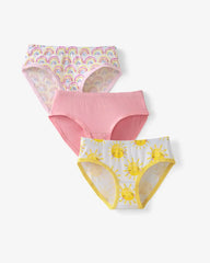 Rainbows & Sunshine Girl's Bamboo Viscose  Brief Underwear - 3 Pack