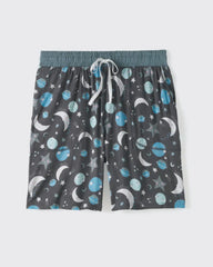 Blue To the Moon & Back Men's Bamboo Viscose Pajama Shorts