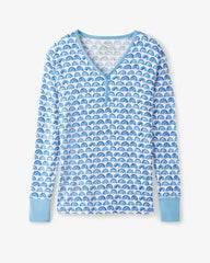 Blue Rainbows Women's Pajama Top