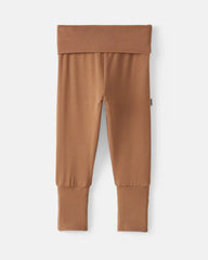 Chestnut Brown Fold Over Legging
