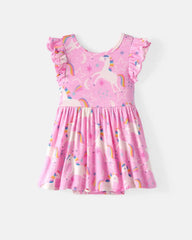 Unicorn Dance Flutter Twirl Dress with Bodysuit