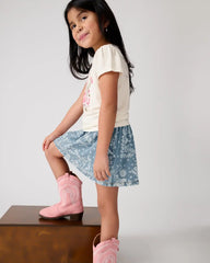 Bandana Blues Denim Skort