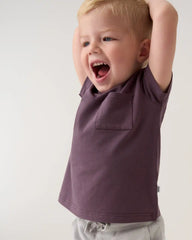 Vintage Plum Relaxed Pocket Tee