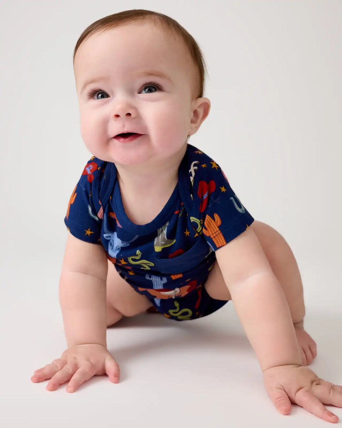 Blue Rancher Roundup Pocket Bodysuit