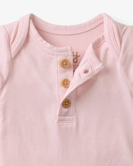 Prima Pink Henley Bodysuit