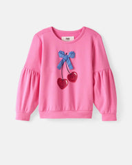 Cherry Charm Drop Shoulder Crewneck