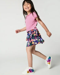 Blush Orchid Ribbed Ruffle Tee